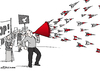 Cartoon: Megafonangriff (small) by Pfohlmann tagged karikatur,cartoon,color,farbe,2014,deutschland,demonstrationen,nahostkonflikt,gaza,gazastreifen,israel,palästinenster,proteste,gewalt,antisemitismus,judenfeindlichkeit,demonstrant,demonstranten,megafon,bomben,raketen,angriff