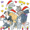 Cartoon: Hunde Winter (small) by sabine voigt tagged hunde,winter,jesus,krippe,weihnachten,heilige,drei,könige,christentum,religion,kirche,fest,geschenke