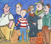 Cartoon: menschen gruppe (small) by sabine voigt tagged menschen,gruppe,familie,versammlung,demonstration,eltern,großeltern,kinder