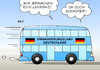 Cartoon: Einwanderungsgesetz (small) by Erl tagged einwanderungsgesetz,einwanderung,einwanderungsland,deutschland,steuerung,lenkung,lenkrad,horst,seehofer,dagegen,realität,bus,karikatur,erl
