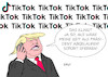 Cartoon: Trump Tik Tok (small) by Erl tagged politik,usa,präsident,donald,trump,sperrung,tik,tok,wechat,internet,video,chat,china,begründung,datenschutz,kinder,jugendliche,karikatur,erl