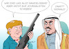 Cartoon: Waffen an Saudi-Arabien (small) by Erl tagged politik,saudi,arabien,konsulat,istanbul,verdacht,mord,journalist,khashoggi,königshaus,beteuerung,unschuld,fake,news,deutschland,waffen,rüstung,verkauf,hinweis,menschernrechte,bundeskanzlerin,angela,merkel,karikatur,erl
