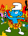 Cartoon: Terrorist Smurf (small) by Munguia tagged terror,smurf,terrorist,joker,joke,explosion,pitufo,terrorista,munguia,costa,rica