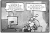 Cartoon: Bad Aibling (small) by Kostas Koufogiorgos tagged karikatur,koufogiorgos,illustration,cartoon,aibling,zugunglück,unfall,katastrophe,michel,nachrichten,fernsehen,schweigeminute,spekulation,verkehr
