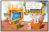 Cartoon: Brennpunkt Hitze (small) by Kostas Koufogiorgos tagged karikatur,koufogiorgos,illustration,cartoon,brennpunkt,hitze,fernsehen,zuschauer,sommer,hitzewelle,rekordhitze,ard,brennen,feuer