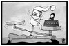 Cartoon: Deutschlands Mitte (small) by Kostas Koufogiorgos tagged karikatur,koufogiorgos,illustration,cartoon,deutschland,michel,mitte,studie,rechts,extremismus,waage,gleichgewicht,politik,gesellschaft,soziologie,balance