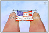 Cartoon: Die USA sind zurück (small) by Kostas Koufogiorgos tagged karikatur,koufogiorgos,illustration,cartoon,usa,fahne,flagge,nato,gipfel