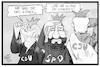 Cartoon: Drei Könige (small) by Kostas Koufogiorgos tagged karikatur,koufogiorgos,illustration,cartoon,koenige,dreikoenigstag,koenigreich,sondierung,partei,cdu,csu,spd,merkel,seehofer,schulz