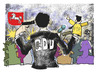 Cartoon: Ende von Schwarz-Gelb (small) by Kostas Koufogiorgos tagged schwarz,gelb,niedersachsen,wahl,cdu,fdp,leihstimmen,kampagne,landtag,karikatur,kostas,koufogiorgos
