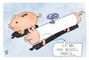 Cartoon: Energiesparen (small) by Kostas Koufogiorgos tagged karikatur,koufogiorgos,energie,habeck,sparschwein,gas,pipeline