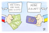 Cartoon: EU ist Trumpf (small) by Kostas Koufogiorgos tagged karikatur,koufogiorgos,karte,trumpf,ukraine,russland,spiel,eu,europa,zukunft,krieg