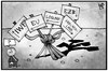Cartoon: Griechenland (small) by Kostas Koufogiorgos tagged karikatur,koufogiorgos,illustration,cartoon,griechenland,schuldenstreit,krise,wegweiser,knoten,lösung,ezb,eu,iwf,troika,institutionen,politik,europa