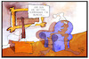 Cartoon: Hitzewelle (small) by Kostas Koufogiorgos tagged karikatur,koufogiorgos,illustration,cartoon,hitzewelle,michel,wetter,klima,fernsehen,nachrichten,zuschauer