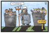 Cartoon: Idomeni (small) by Kostas Koufogiorgos tagged karikatur,koufogiorgos,illustration,cartoon,idomeni,polizei,räumung,griechenland,presse,flüchtlingslager,flüchtlingskrise,mülltrennung