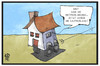 Cartoon: Kaufpreis-Gas (small) by Kostas Koufogiorgos tagged karikatur,koufogiorgos,illustration,cartoon,kaufen,mieten,bremse,gas,immobilie,eigenheim,baugeld,familie