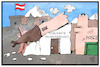 Cartoon: Österreichs Moscheen (small) by Kostas Koufogiorgos tagged karikatur,koufogiorgos,illustration,cartoon,österreich,moschee,demokratie,minarett,ruine,unfall,sturz,islam,religion,religionsfreiheit