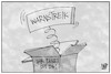 Cartoon: Post-Warnstreik (small) by Kostas Koufogiorgos tagged karikatur,koufogiorgos,illustration,cartoon,post,warnstreik,arbeit,soziales,paket,lieferung,paketdienst