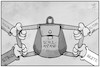 Cartoon: Schulanfang (small) by Kostas Koufogiorgos tagged karikatur,koufogiorgos,illustration,cartoon,schulanfang,schulranzen,kinder,zerren,stiko,politik,eltern,lehrer,schueler