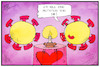 Cartoon: Valentinstag bei Corona (small) by Kostas Koufogiorgos tagged karikatur,koufogiorgos,illustration,cartoon,virus,mutation,covid,valentinstag,liebe,sex,pandemie,vermehrung