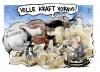 Cartoon: Volle Kraft voraus! (small) by Kostas Koufogiorgos tagged merkel,deutschland,usa,frankreich,grossbritannien,konjunktur,paket,wirtschaft,kostas,koufogiorgos