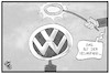 Cartoon: VW-Neuanfang (small) by Kostas Koufogiorgos tagged karikatur,koufogiorgos,illustration,cartoon,vw,volkswagen,neuanfang,heiligenschein,logo,auto,autobauer,wirtschaft,automobilindustrie