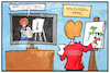 Cartoon: Waldkrisengipfel (small) by Kostas Koufogiorgos tagged karikatur,koufogiorgos,illustration,cartoon,wald,krisengipfel,bob,ross,klöckner,malen,show,maler,künstler,gemälde