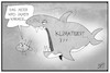 Cartoon: Warme Ozeane (small) by Kostas Koufogiorgos tagged kartikatur,koufogiorgos,illustration,cartoon,ozean,erderwaermung,wasser,meer,fisch,klimaanlage,umwelt