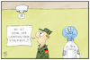 Cartoon: Weltraumkommando (small) by Kostas Koufogiorgos tagged karikatur,koufogiorgos,illustration,cartoon,weltraumkommando,bundeswehr,rüstungsmängel