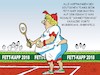 Cartoon: Federation Cup 2018 (small) by JotKa tagged fed,cup,federation,tennis,meisterschaften,tennisspieler,pokale