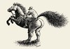 Cartoon: horseman (small) by Medi Belortaja tagged horse,horseman,tail,leg,man