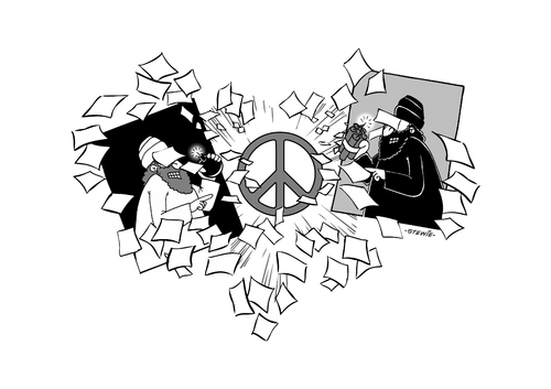 Cartoon: Fax for Peace (medium) by stewie tagged peace
