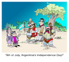 Cartoon: 9 de Julio (small) by LAINO tagged argentina,independence,day