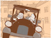 Cartoon: Kurvendiskussion (small) by hollers tagged math2022 adam ries gauß kurvendiskussion auto diskussion kurve