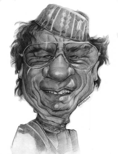 muammar al gaddafi young. Cartoon: Muammar al-Gaddafi