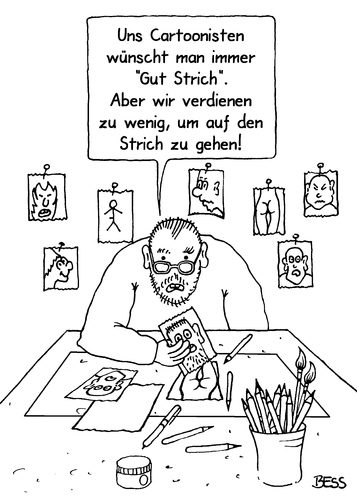 Cartoon: Gut Strich (medium) by besscartoon tagged cartoon,mann,zeichnen,strich,prostitution,bess,besscartoon