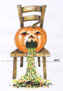 Cartoon: Halloween (small) by besscartoon tagged stuhl,kürbis,halloween,kotzen,horror,bess,besscartoon