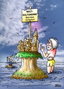 Cartoon: Weltkulturerbe (small) by besscartoon tagged insel,meer,kirche,kreuz,weltkulturerbe,betreten,verboten,ruine,mann,bess,besscartoon