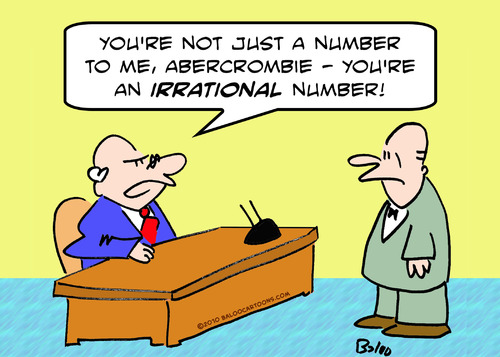 Cartoon: boss irrational number employee (medium) by rmay tagged boss,irrational,number,employee