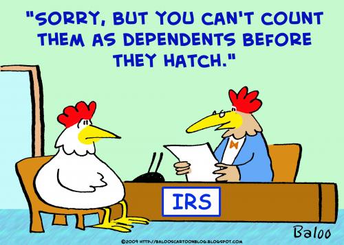 Cartoon: chickens irs dependents hatch (medium) by rmay tagged chickens,irs,dependents,hatch