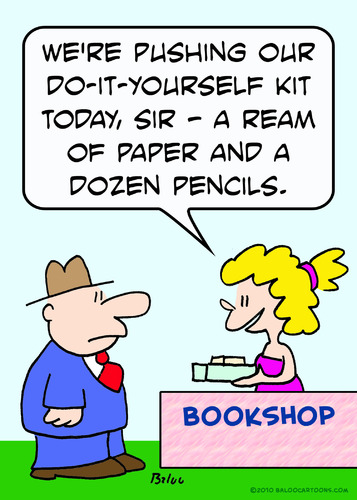 Cartoon: do it yourself bookshop paper (medium) by rmay tagged do,it,yourself,bookshop,paper