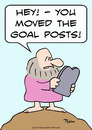 Cartoon: goal posts moved moses (small) by rmay tagged goal,posts,moved,moses