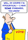 Cartoon: hypocrical standards vote (small) by rmay tagged hypocrical,standards,vote