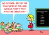 Cartoon: SCHOOL JOB MARKET OBSOLETE (small) by rmay tagged school,job,market,obsolete,multiplication,table