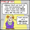 Cartoon: SUG religion of peas obama econo (small) by rmay tagged sug,religion,of,peas,obama,economy