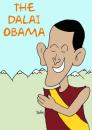 Cartoon: The Dalai Obama (small) by rmay tagged obama