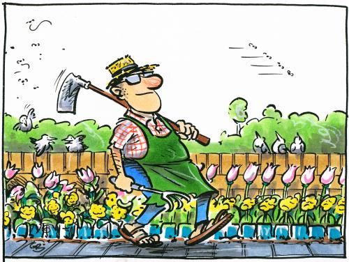 Cartoon: german schrebergardens part 2 (medium) by GB tagged ordnung,zucht,morgenappell,schneckenabwehr,pflanzenschutz,nahrung,gärtner,beet,salat,früchte,gemüse,obst,pflanzen,natur,natur,umwelt,pflanzen,obst,gemüse,früchte,salat,beet,gärtner,nahrung,pflanzenschutz,schneckenabwehr,morgenappell,zucht,ordnung,garten,blume,blumen