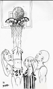 Cartoon: Basketball oddity (small) by optimystical tagged game,basketball,oddity,predicament,score,ref
