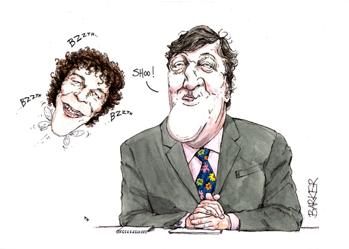 Cartoon: Stephen Fry and Alan Davies (medium) by barker tagged stephen,fry,alan,davies,cartoon,caricature,qi,bbc,stephen fry,alan davies,karikatur,karikaturen,stephen,fry,alan,davies