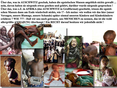 Cartoon: Was macht uns zu MENSCHEN ? (medium) by eCollage tagged afrika,dritte,welt,egoismus,faschismus