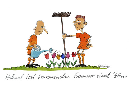 Cartoon: Fußball-EM ohne Holland (medium) by Mario Schuster tagged holland,fussball,em,mario,schuster